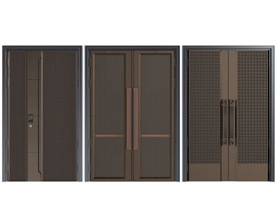 新中式双扇、子母入户平开门