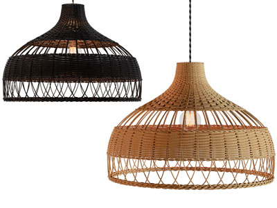 新中式民宿藤编灯罩吊灯