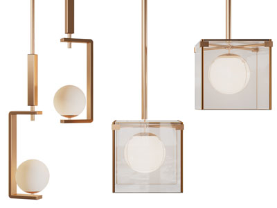 现代金属框架的吊灯