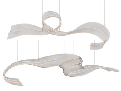 现代飘带造的吊灯