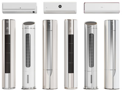 现代柱形空调、壁挂式空调
