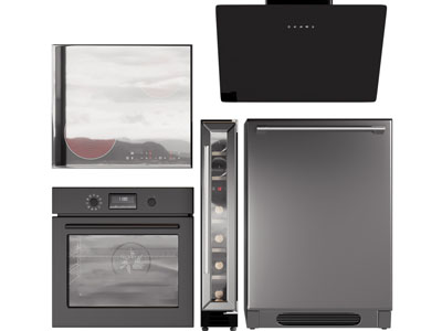 现代烤箱、抽油烟机和恒温酒柜