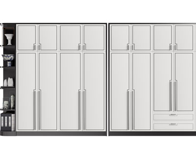 新中式衣柜3d模型 新中式衣柜