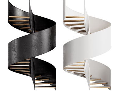 现代旋转楼梯3d模型 现代旋转楼梯