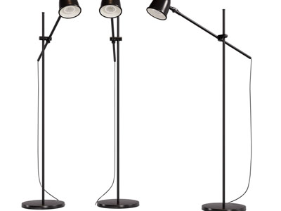 现代黑色金属落地灯