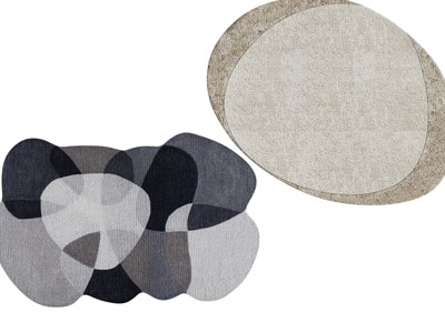 现代不规则地毯3d模型 现代不规则地毯