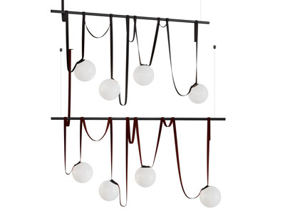 现代绳索灯泡吊灯