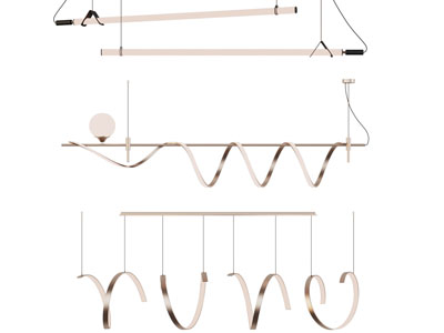现代一字灯管吊灯
