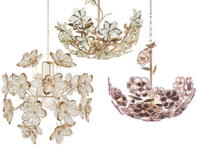 现代轻奢花朵装饰的吊灯