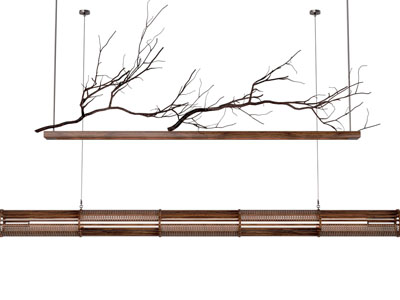 新中式一字竹节吊灯