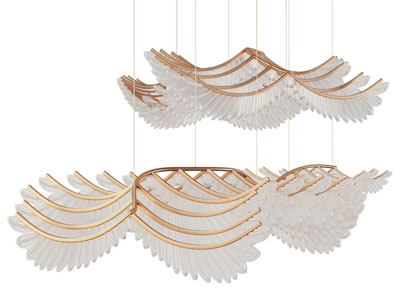 现代翅膀造的吊灯
