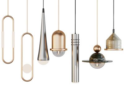 现代轻奢垂线吊灯