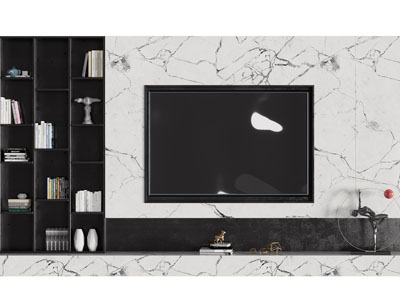 现代带装饰柜的电视背景墙3d模型 现代带装饰柜的电视背景墙