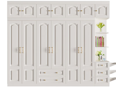 简欧衣柜3d模型 简欧衣柜