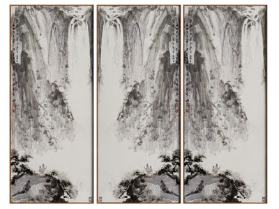 新中式水墨山水装饰挂画