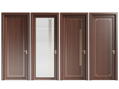 新中式单扇平开门