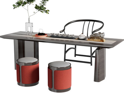 新中式茶桌椅组合