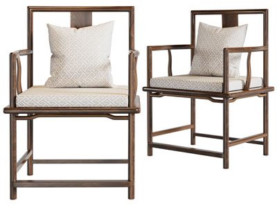 新中式实木扶手椅子