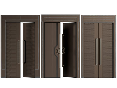 新中式双扇平开门