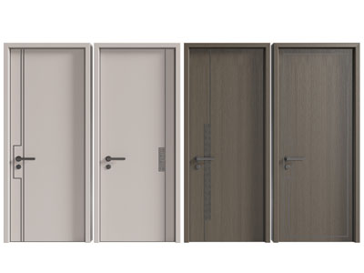 新中式单扇平开门