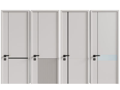 现代单扇平开门