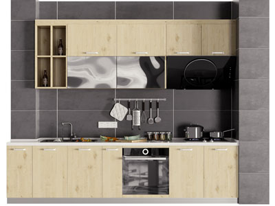 现代整体橱柜、吊柜