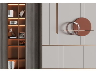 现代装饰柜背景墙