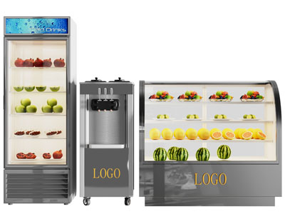 现代超市冰箱、水果保鲜柜