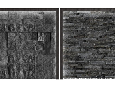 现代文化石背景墙3d模型 现代文化石背景墙