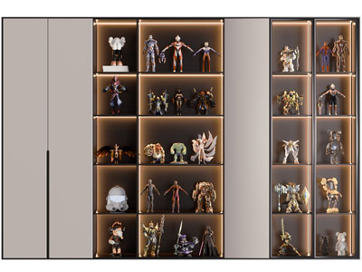 现代玩具玩偶装饰柜