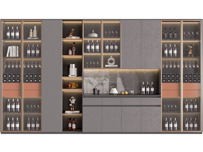 现代加宽酒柜