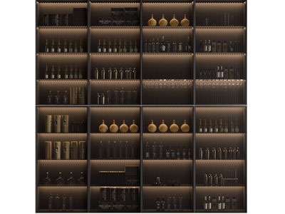 现代金属网柜门的酒柜