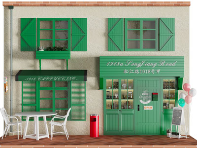 现代咖啡馆门头