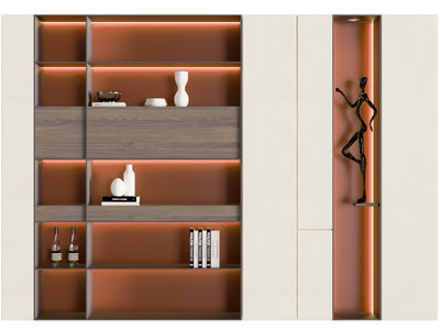 现代开放式装饰柜