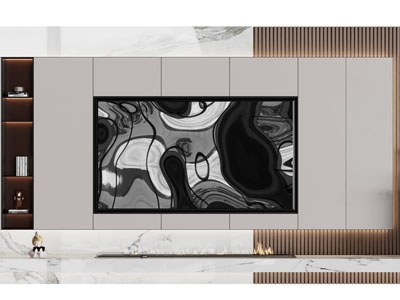 现代电视背景墙3d模型 现代电视背景墙