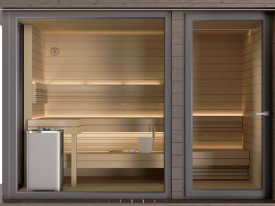 现代汗蒸房、桑拿房3d模型 现代汗蒸房、桑拿房