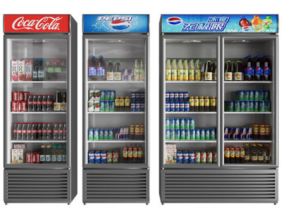 现代便利店饮料恒温冰柜、冰箱