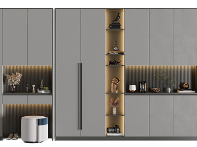 现代玄关装饰柜、鞋柜