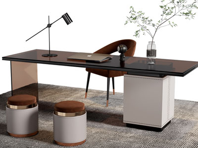 现代书桌椅组合