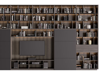 现代嵌入电视机的装饰柜背景墙3d模型 现代嵌入电视机的装饰柜背景墙