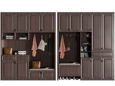 新中式实木玄关鞋柜