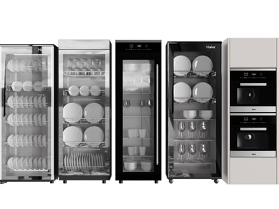 现代玻璃柜门的消毒柜