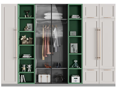 现代轻奢衣柜3d模型 现代轻奢衣柜