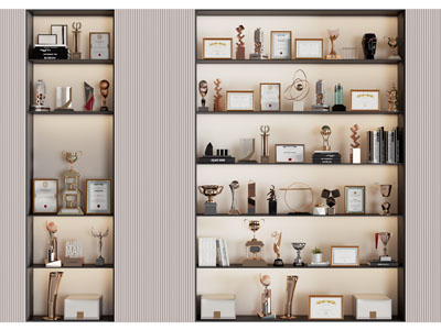 现代奖杯奖牌展柜