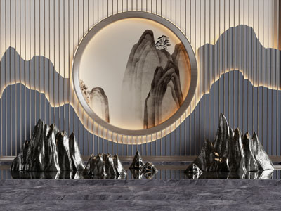 新中式假山景观园艺小品