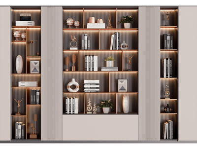 现代开放式装饰柜