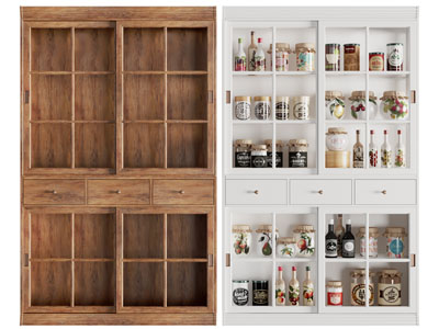 北欧实木储物装饰柜