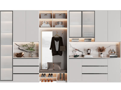 现代玄关装饰鞋柜