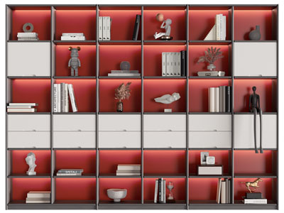 现代开放式装饰书柜