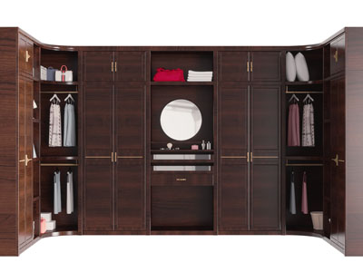 现代实木衣柜3d模型 现代实木衣柜